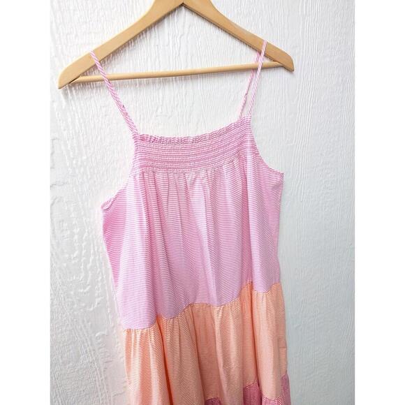 NWT $110 J Crew Striped Sleeveless 100% Cotton Midi Summer Dress Size Small - Picture 2 of 7